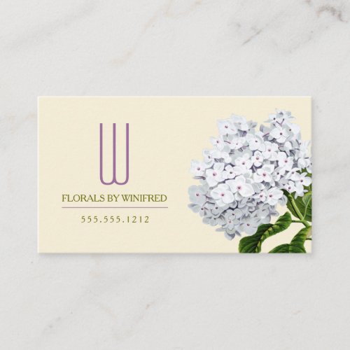 Vintage Hydrangeas Florist Business Card