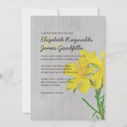 Vintage Hypericum Wedding Invitations