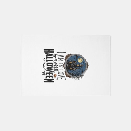 Vintage I Am In Love With Halloween Shirt Design_1 Rug