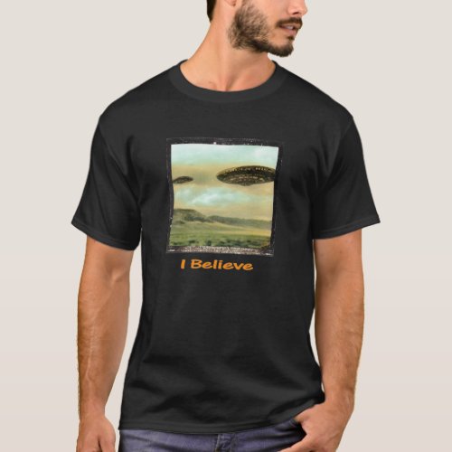 Vintage _ I Believe UFO T_shirt _ Black