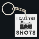 Vintage I call the Shots Camera Graphic Keychain<br><div class="desc">vintage retro I call the shots graphic with distressed detail,  great for any photography enthusiast</div>