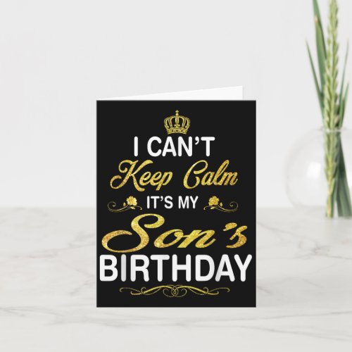 Vintage I Can't Keep Calm It's My Son's Birthday 