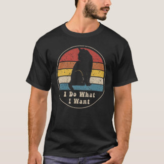 Vintage I Do What I Want Cat T-Shirt
