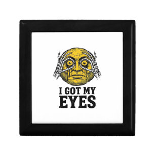 Vintage I Got My Eyes Funny Halloween Shirt Design Gift Box