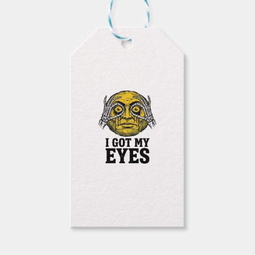 Vintage I Got My Eyes Funny Halloween Shirt Design Gift Tags