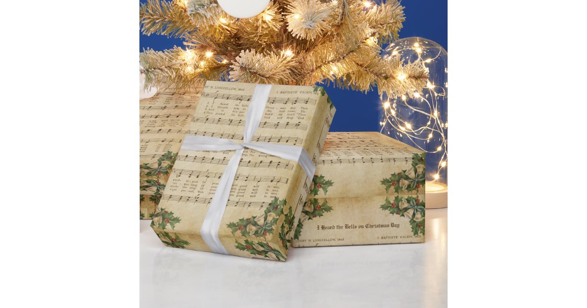 Christmas Carol Wrapping Paper 