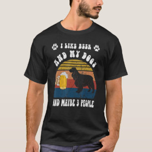 Vintage I Like Beer & My Cocker Spaniel Dog & Mayb T-Shirt