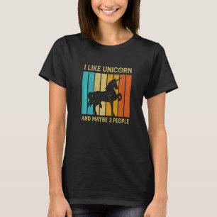 Vintage I Like Unicorn And Maybe 3 People Women M T-Shirt