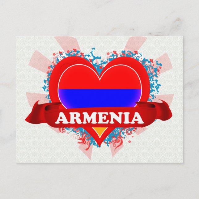 Vintage I Love Armenia Postcard (Front)