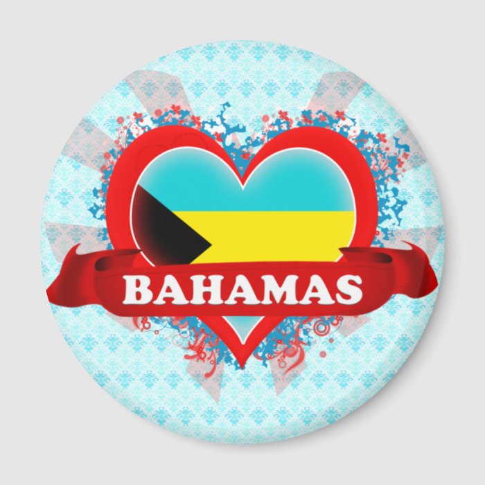 Vintage I Love Bahamas Magnet