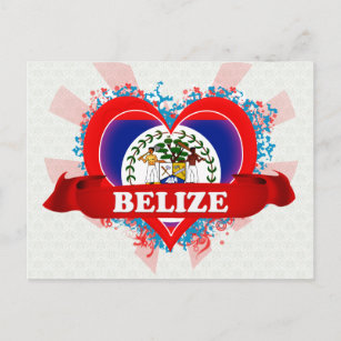 Vintage I Love Belize Postcard