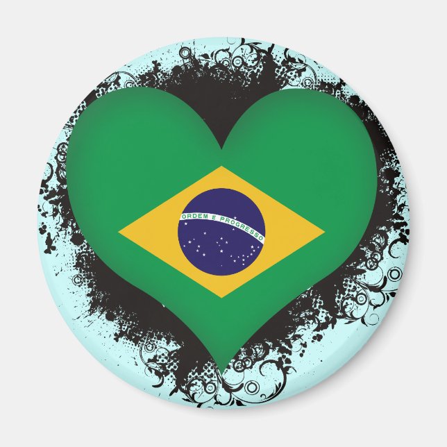 Vintage I Love Brazil Magnet (Front)