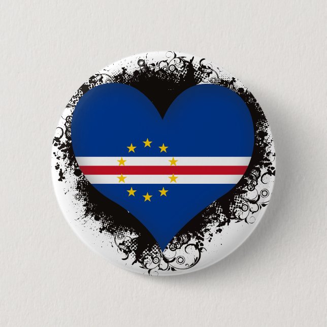 Vintage I Love Cape Verde Pinback Button (Front)