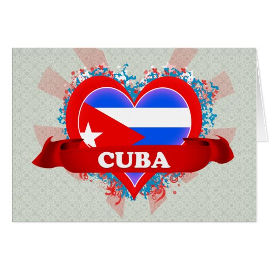 Vintage I Love Cuba Cards (Front Horizontal)