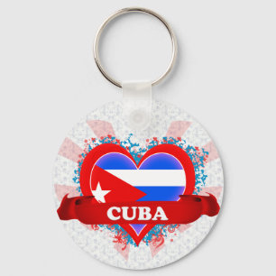 Vintage I Love Cuba Keychain