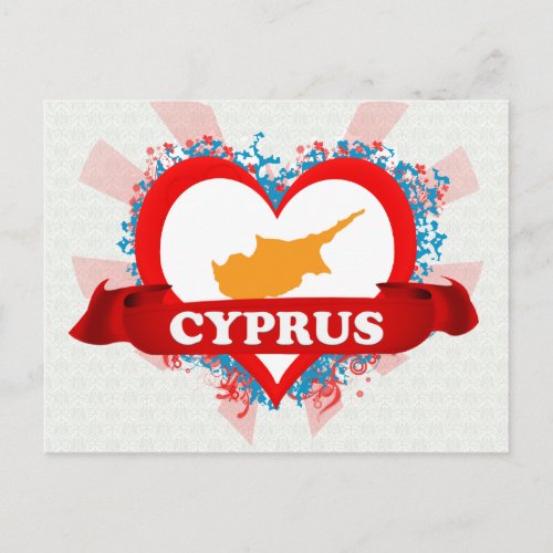 Vintage I Love Cyprus Postcard