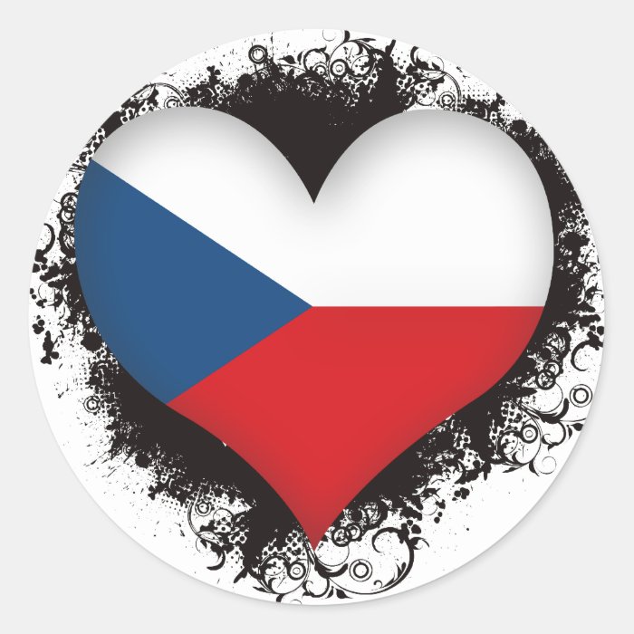 Vintage I Love Czech Republic Sticker