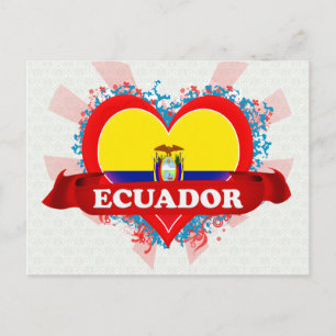 Vintage I Love Ecuador Postcard