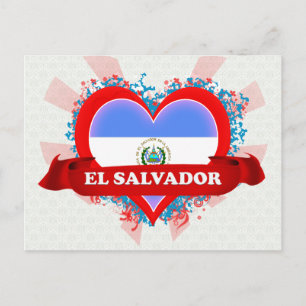 Vintage I Love El Salvador Postcard