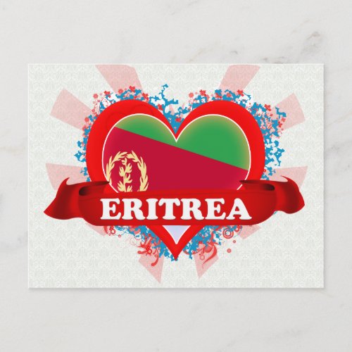 Vintage I Love Eritrea Postcard