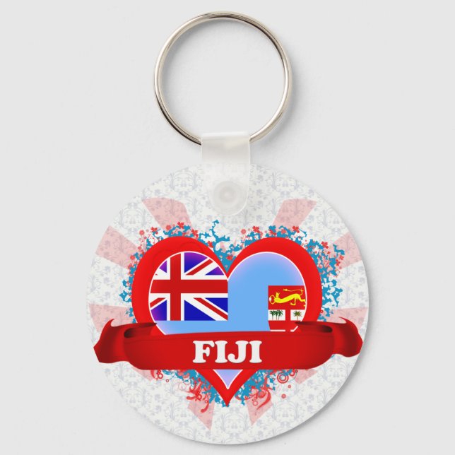 Vintage I Love Fiji Keychain (Front)