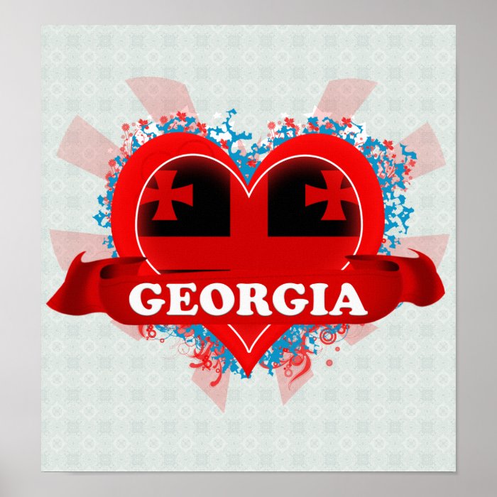 Vintage I Love Georgia Poster