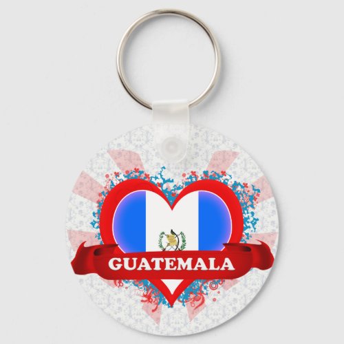 Vintage I Love Guatemala Keychain
