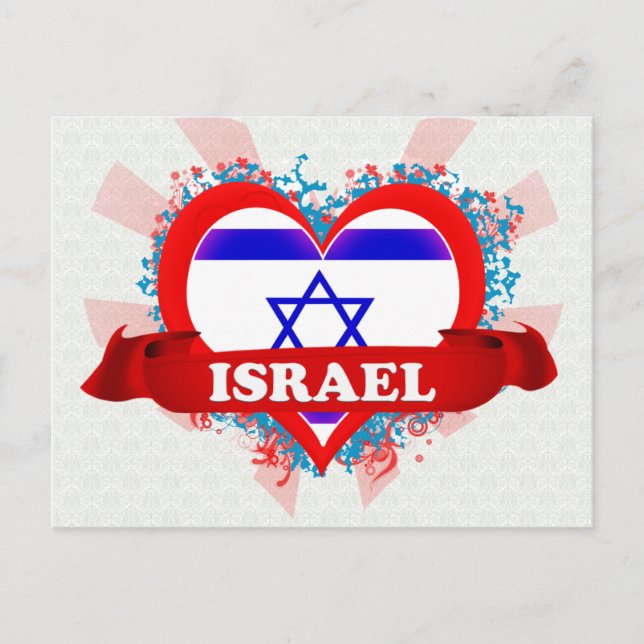 Vintage I Love Israel Postcard (Front)