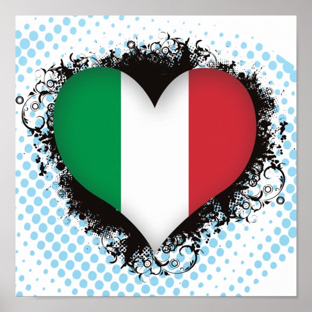 Vintage I Love Italy Poster (Front)
