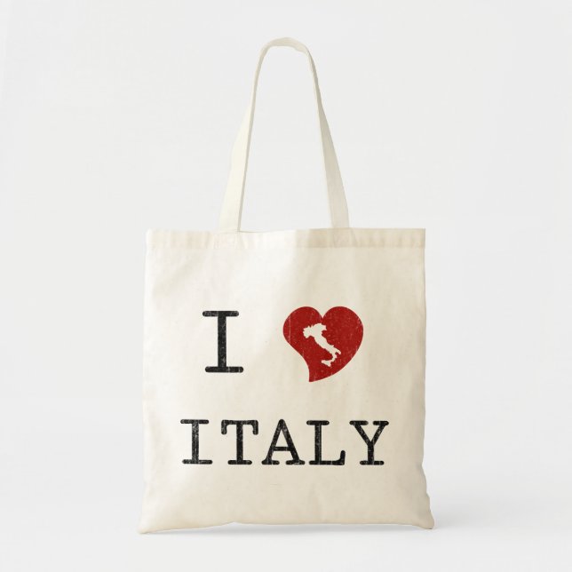 Vintage I Love Italy Tote Bag (Front)