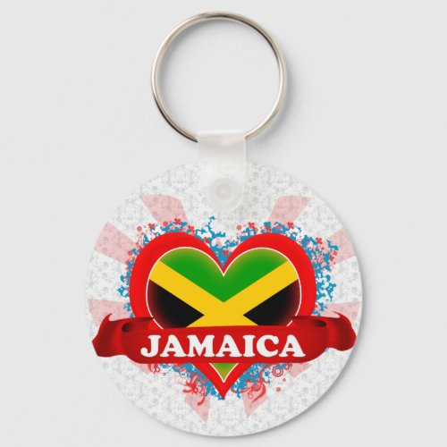 Vintage I Love Jamaica Keychain