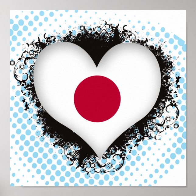 Vintage I Love Japan Poster (Front)