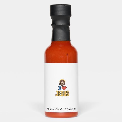 Vintage I Love Jesus Christian Graphic Hot Sauces