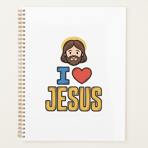 Vintage I Love Jesus Christian Graphic Planner