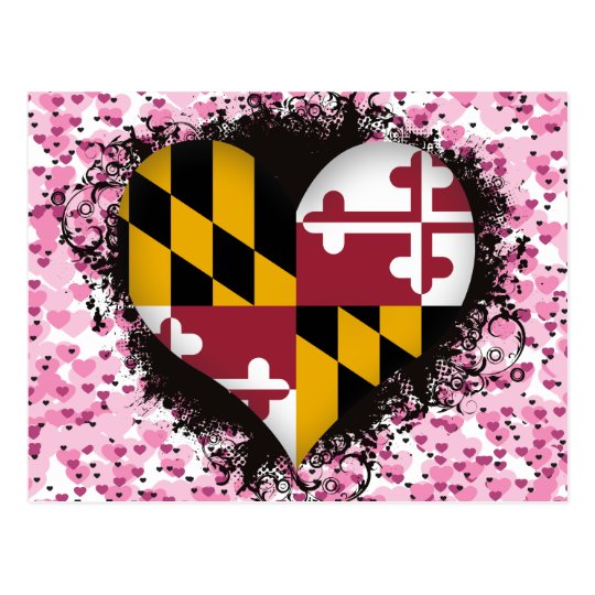 Vintage I Love Maryland Postcard