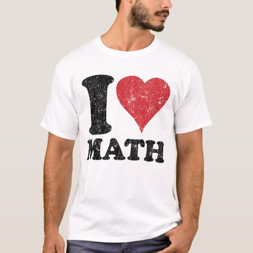 Vintage I Love Math  Basic T_Shirt