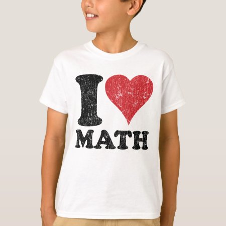 Vintage I Love Math Kids Ringer T-shirt
