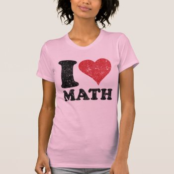 Vintage I Love Math Ladies Twofer Sheer (fitted) T-shirt by teachertees at Zazzle