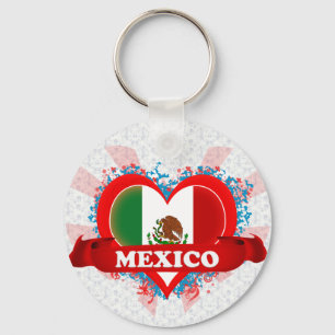 Vintage I Love Mexico Keychain