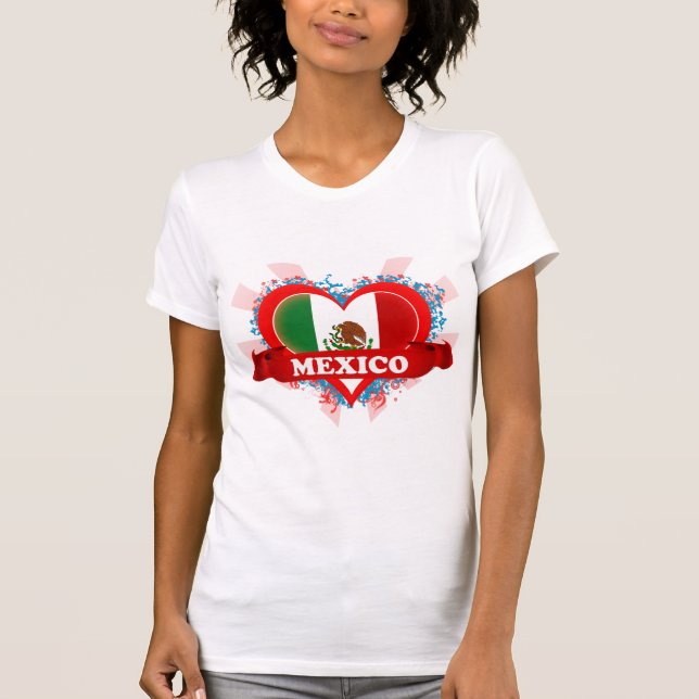 Vintage I Love Mexico T-Shirt (Front)