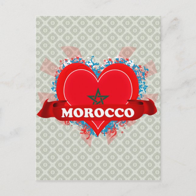Vintage I Love Morocco Postcard (Front)