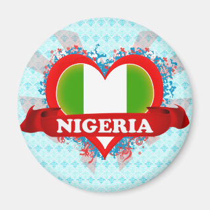 Vintage I Love Nigeria Magnet