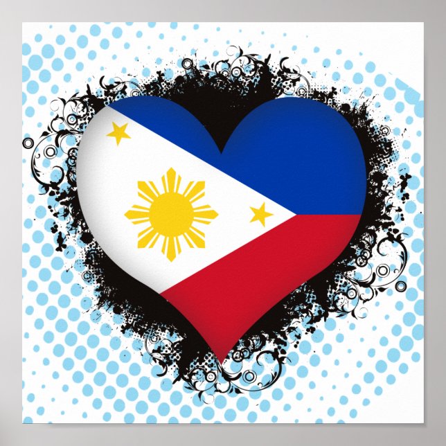 Vintage I Love Philippines Poster (Front)
