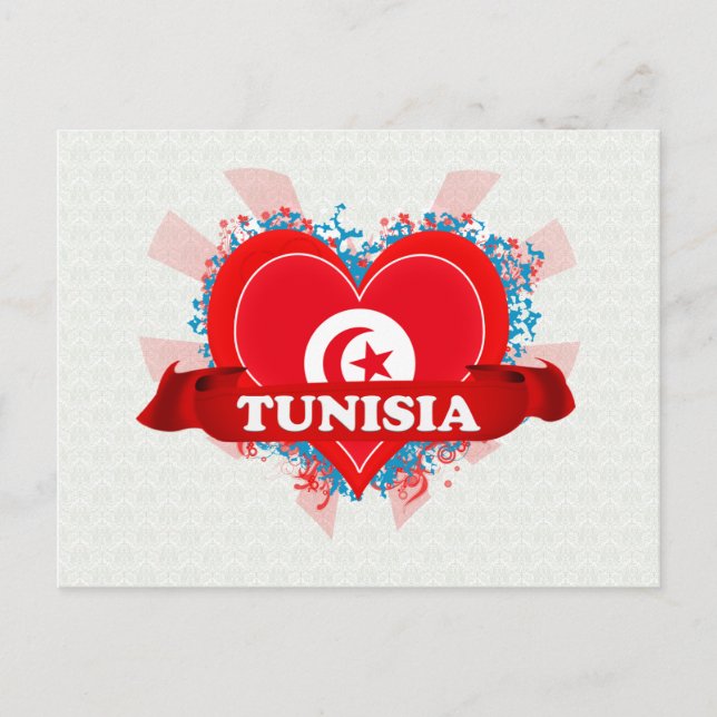 Vintage I Love Tunisia Postcard (Front)