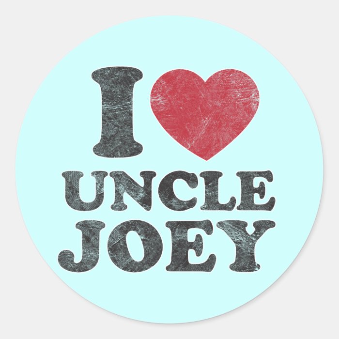 Vintage I Love Uncle Joey Sticker