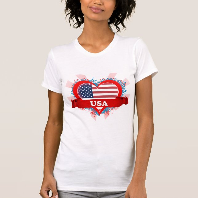 Vintage I Love Usa T-Shirt (Front)