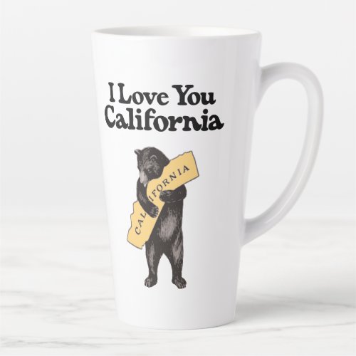 Vintage I Love You California Bear Latte Mug