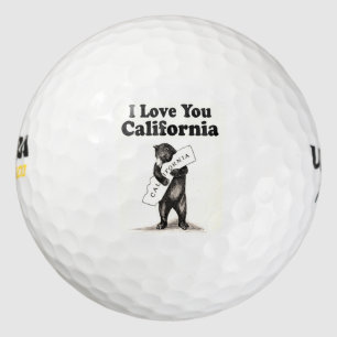 Vintage I Love You California Golf Balls
