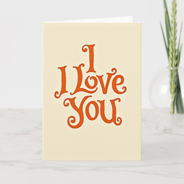 Vintage I Love You Card (Front)