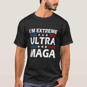 Vintage I m Extreme Ultra Maga US Flag Trump Suppo T-Shirt